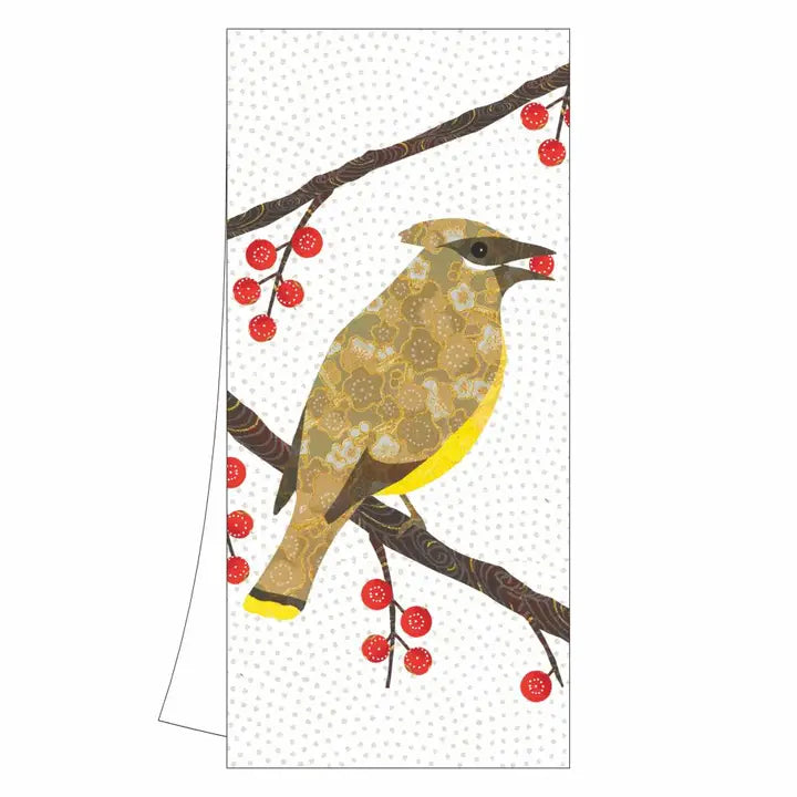 Day Seven Deal #3-Holiday Tea Towel- Bird & Berries