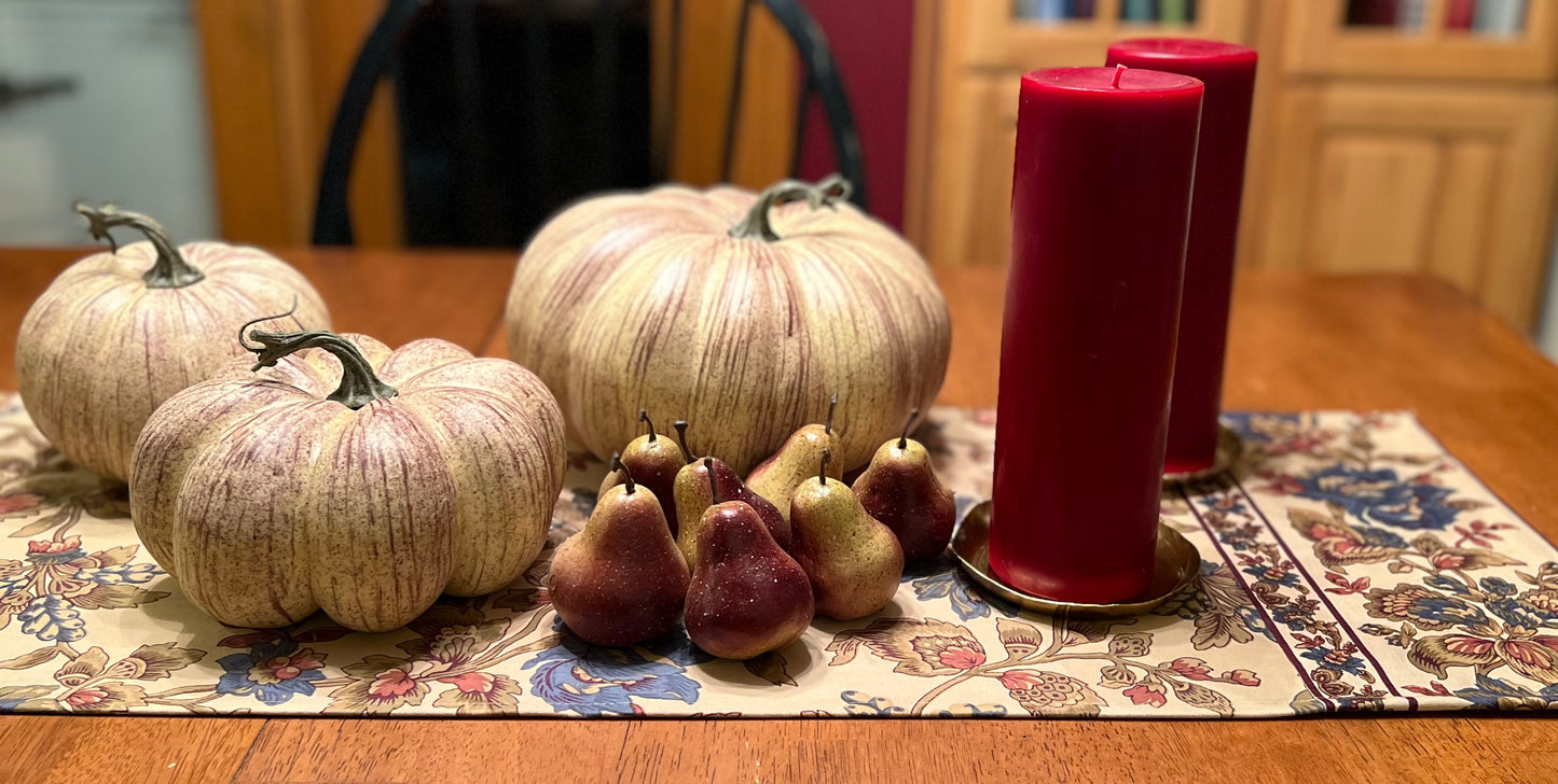 Gold Candle Plate & Burgundy Pillar Candle Bundle — Only 4 Sets Left!