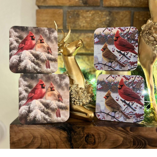Day Seven Deal #6-Winter Cardinal Coasters